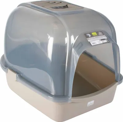 Zdjęcie produktu dla Kuweta dla kotów Europet Bernina Eclipse, przezroczysta/szara, rozmiar: L