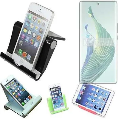 Produktbild von K-S-Trade Handy-Ständer kompatibel mit Honor Magic5 Lite 5G faltbarer Tischständer Smartphone Tablet Halterung Reise
