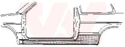Produktbild von VAN WEZEL 5812101 Schweller Reparaturblech Einstiegblech Links für VW GOLF II (19E, 1G1) Jetta II (19E, 1G2, 165)