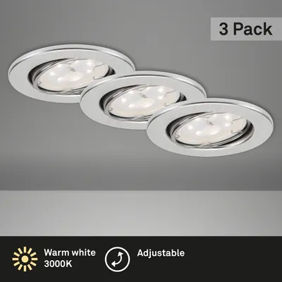 Obrázok produktu pre LED vstavané svietidlo IP23 3dielny 3x3 W 3x250 lm 3000 K teplá biela Ø 86/68 mm, 3 ks