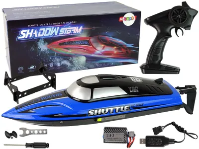 Produktbild von Motorový člun R/C 2.4G modrý 20-25 km/h