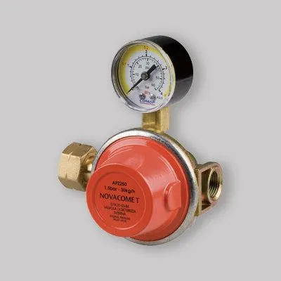 Immagine prodotto di RIDUTTORE GAS ALTA PRESSIONE PER SERBATOIO APZ250 CON MANOMETRO Kg/h 25-30