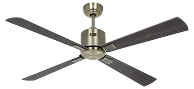 Produktbild von Energiespar Deckenventilator mit Fernbedienung Eco Neo III WiFi 132 cm Messing antik Flügel Nussbaum / Kirschbaum