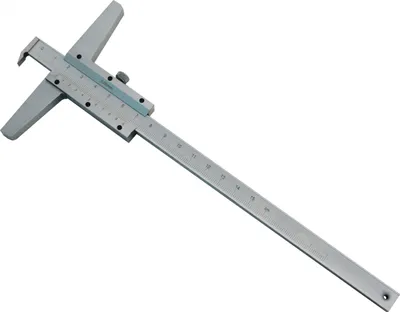 Produktbild von Tiefenmessschieber mit Winkelansatz - DIN 862 C, Noniuswert 0,02, Größe:0 - 200 mm