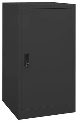 Image de Armoire de rangement en acier, dimensions 53x53x105 cm - Armoire métallique pour atelier et garage, avec porte verrouillable