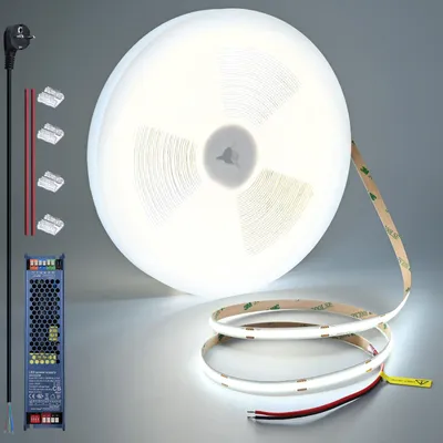 COB LED-Streifen 15m 6000K Kaltweiß 13000lm 360 LEDs/m
