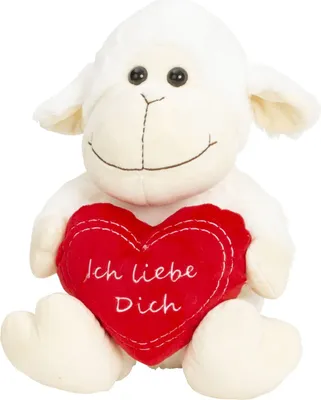 Produktbild von Schaf mit Herz Stickerei Ich liebe dich 30 cm Kuscheltier Plüschtier