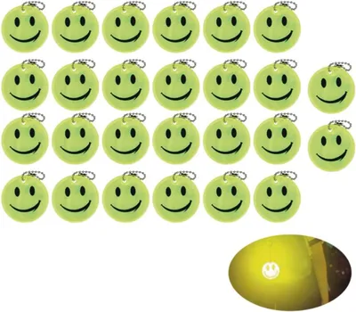 Productafbeelding van Reflectorhangers smiley - 26 stuks
