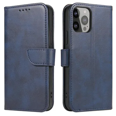 Produktbild von iPhone 15 Plus Magnethülle Wallet Case mit Flip Stand - Blau