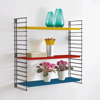 Immagine prodotto di Tomado: Scaffale a parete modulare e senza tempo, in metallo, tricolore, 70x21x68 cm
