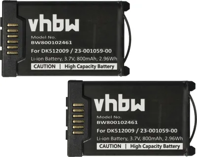 Produktbild von vhbw 2x Akku Ersatz für DK512009, 23-001059-00 für schnurlos Festnetz Telefon (800 mAh, 3,7 V, Li-Ion)