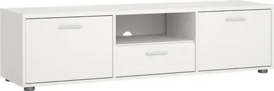Image de Charo - Meuble TV 147x40x38 cm Blanc, un tiroir