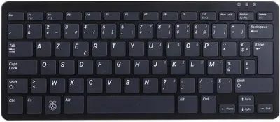 Image de Clavier AZERTY France noir et gris avec hub USB pour Raspberry Pi