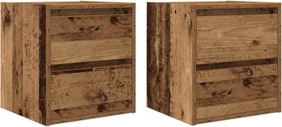 Produktbild von Wand-Nachttische 2 Stk. Altholz-Optik 38x34x40 cm