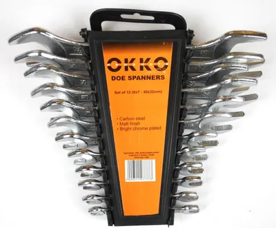 Produktbild von Okko 12 teiliges Maulschlüssel Schlüssel Set 6 x 7 mm - 30 x 32 mm