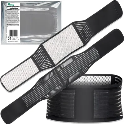 Obrázek produktu pro Magnetický Bederní Pás na Páteř s Turmalínem, Hřejivý a Léčivý