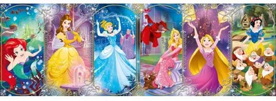 Image de Puzzle panorama les princesses 1000 pieces - collection panorama disney - clementoni - 39444