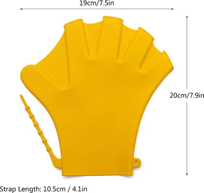 Produktbild von 1 Paar Schwimmhandschuhe mit Schwimmhäuten, Fitness, Wasserwiderstandstraining, Silikon-Tauchhandschuh, Schwimmhandschuhe