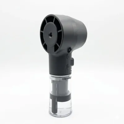 Produktbild von 2-in-1 Akku Handventilator mit Wassersprühnebel 20ml Wassertank 1200mAh Akku Tragbarer Mini Ventilator 4 Geschwindigkeiten für Büro, Reisen & Sommer