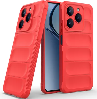 Produktbild von Handyhülle für Realme C63 Weich TPU Silikon Stossfest Anti-rutsch Hülle Rot