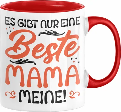 Produktbild von Muttertagsgeschenk Tasse Es Gibt Nur EIne Beste Mama Meine Geschenk für Mutter von Tochter Sohn (Rot)