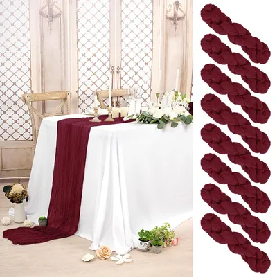 Produktbild von 8 Stück Käsetuch Tischläufer 71 x 300 cm - Boho Hochzeit Dekoration