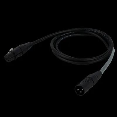 Produktbild von DAP FLR09 - DMX/AES-EBU XLR/M 3P to XLR/F 3P 0,75 m - versilbert