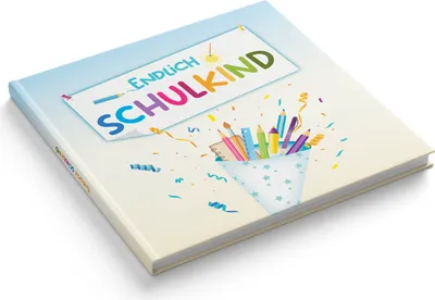 Produktbild von itenga Gästebuch Schulanfang Motiv "Schultüte" Endlich Schulkind 88 Seiten 21x21cm