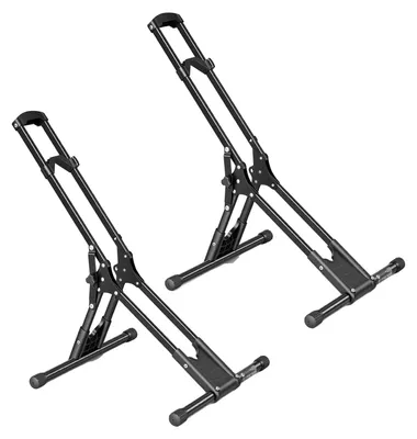 Produktbild von VEVOR Fahrradträger 2er-Pack, geeignet für Mountain- und Rennräder von 508 bis 736,6 mm, rostbeständiger Fahrradständer aus legiertem Stahl, faltbarer Fahrradständer für Eingangsbereich, Garage, Parken und Lagern von Fahrrädern zu Hause, schwarz