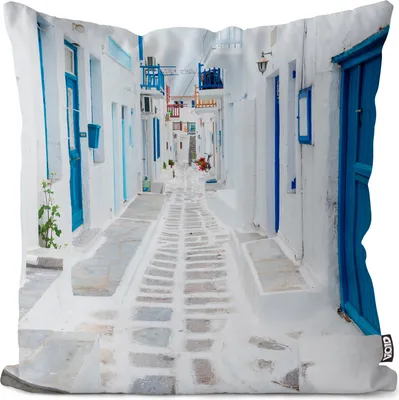 Produktbild von VOID Mykonos Griechenland Insel Kissenbezug Kissenhülle Sofakissen Kissen Deko Outdoor-Kissen Dekokissen