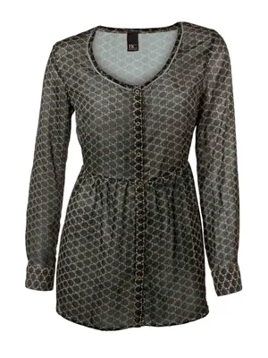 Produktbild von Heine - Best Connections Damen Druck-Chiffonbluse, mint-schwarz, Größe:34