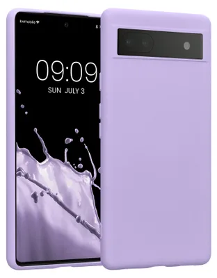 Produktbild von kwmobile Hülle kompatibel mit Google Pixel 6a Hülle - gummierte TPU Silikon Handyhülle - Schutzhülle für kabelloses Laden - Case in Lavendel