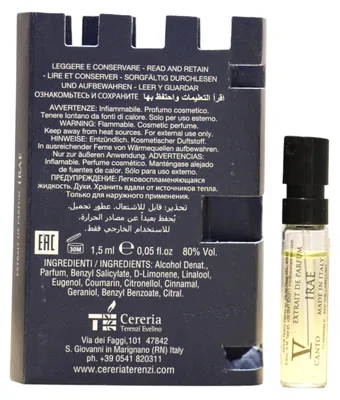 Zdjęcie produktu dla V Canto, Irae, Parfum-Extrakt, unisex, 1,5 ml *Woda perfumowana