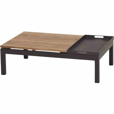 Produktbild von Siena Garden Alvida Loungetisch mit Tablett aus Aluminium und Teakholz100%