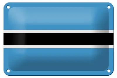 Produktbild von Blechschild Flagge Botswanas 18x12cm Flag of Botswana