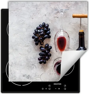 Immagine prodotto di DarHaus Piastra di copertura per fornelli 50x52 cm Tappetino antiscivolo Roll-up, rosso - Vino