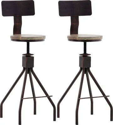 Immagine prodotto di Set di 2 sgabelli da bar CLP Elko, color bronzo