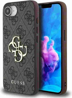 Obrázok produktu pre Puzdro na mobilný telefón GUESS pre iPhone 16e, Guess Hardcase 4G Big Metal Logo, hnedé