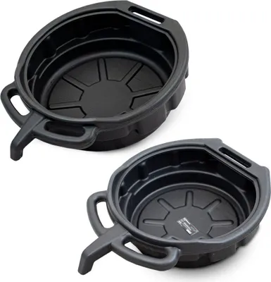 Produktbild von 2er Set Bituxx Ölauffangwannen 10L + 15L Universal-Auffangwanne  Mehrzweckwanne Ölauffangbehälter Ölwanne Öl Wechsel laugen- und säurefest MS-19420