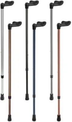 Produktbild von Leichtmetallstock mit Fischergriff,verstellbar>>>>Farbe: schwarz rechts