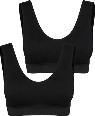 Produktbild von VERO MODA Bustier BH mit Cups 2-er Stück Pack ohne Bügel Ripp Soft Bra Top VMAGNES Größe: L-XL