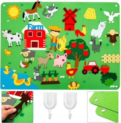 Image de Planche Montessori Jouet Éducatif Tapis Velcro Planche Feutre Enfants