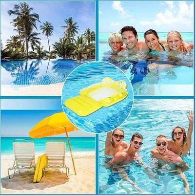 Produktbild von Schwimmhammock für Erwachsene - Faltbarer Schwimmbecken-Bett für Erwachsene in Schwimmbad
