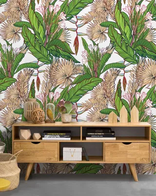 Produktbild von Coloray Fototapete 416x254 cm Latextapete Magicstick - Dschungelparadies verlässt Monstera