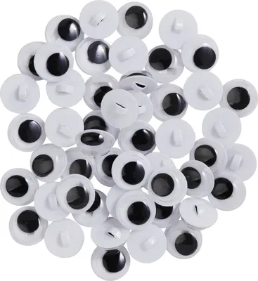 Produktbild von VBS XXL Wackelaugen zum Annähen "Rund", 10 mm, 50 Stück
