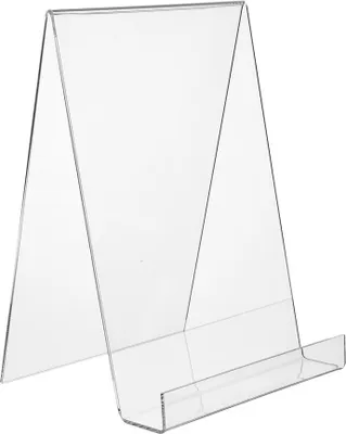 Produktbild von DIN A4 Buchstütze Hochformat aus transparentem Acrylglas / Buchaufsteller / Buchständer / Warenstütze / Warenträger / Acryl / transparent - Zeigis®
