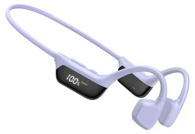 Obrázok produktu pre Slúchadlá s kostnou vodivosťou, bezdrôtové, Bluetooth, vodotesné, fialové