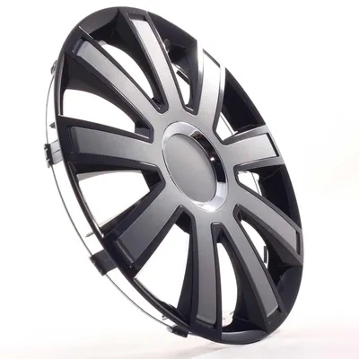 Zdjęcie produktu dla 4 szt. kołpaków 14 cali, kołpaki Flash VIII w kolorze czarnym/szarym do Citroëna, Forda, Lancii, MINI, Renault i Subaru 4-2433099