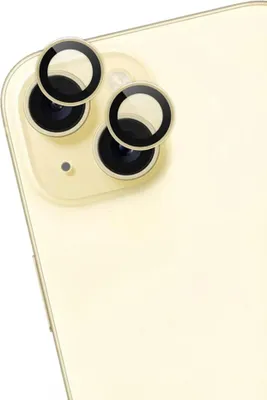 Obrázok produktu pre Ochranné sklo na fotoaparáty pre iPhone 15 / 15 Plus – 2 kusy – žlté