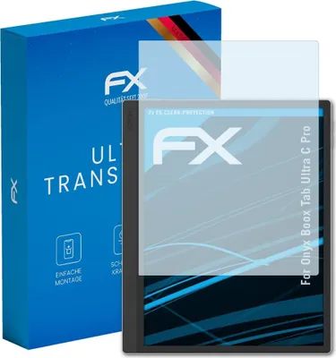 Produktbild von atFoliX FX-Clear 2x Schutzfolie kompatibel mit Onyx Boox Tab Ultra C Pro Displayschutzfolie